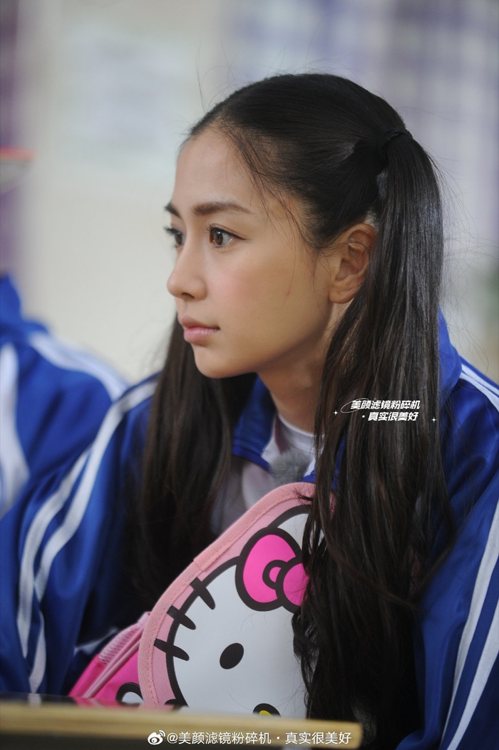 angelababy早期双马尾旧照,好青涩!|angelababy_新浪新闻