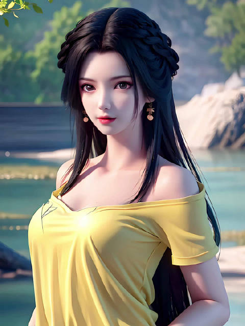 纯欲壁纸天花板国漫女神姜立小露香肩的壁纸这还拿不下你