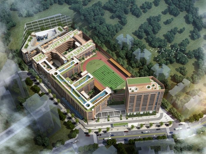 深圳松泉中学改扩建工程二期项目主体结构封顶|深圳市_新浪新闻