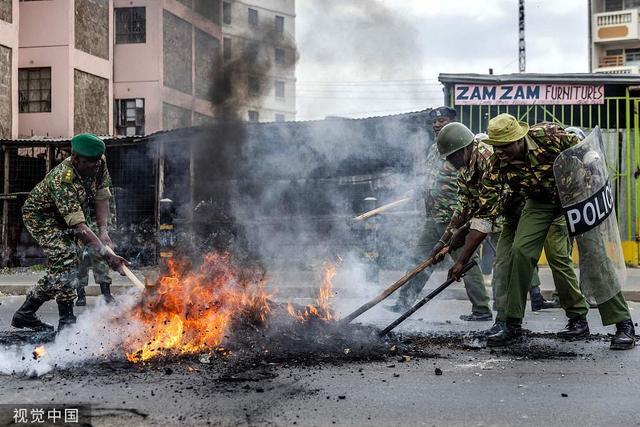 肯尼亚多地民众抗议政府增税与物价上涨，与警方发生冲突