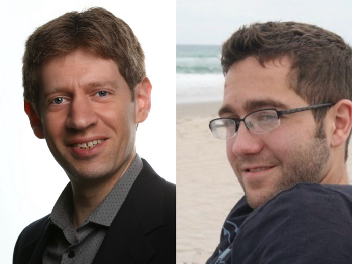 左为肯尼斯·斯坦利（Kenneth Stanley），右为乔尔·雷曼（Joel Lehman）