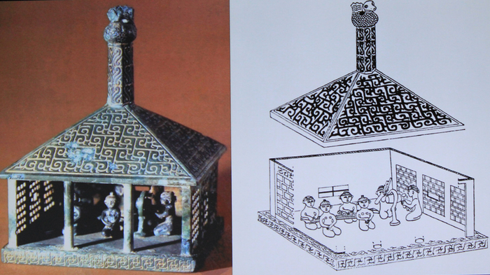 伎乐铜屋及拓片