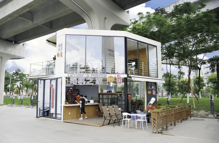 成都高新区芳草街街道司机之家新就业形态群体工会服务阵地。成都市总工会  供图