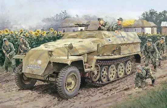 11型3吨半履带牵引车,作为德军装甲步兵核心装备的sdkfz 251型半履带