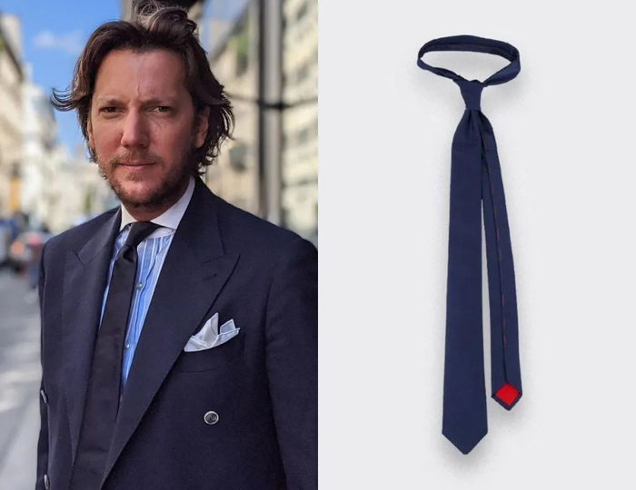 Cinabre创始人亲自示范，搭配蓝色系衣服帅一脸