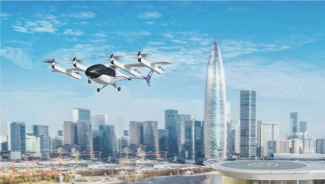 AE200城市空出出行场景图。沃飞长空供图