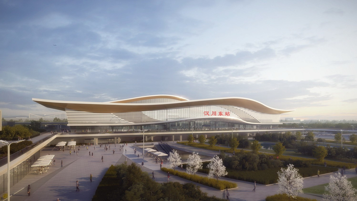 新建沪渝蓉高铁武宜段——汉川东站 / 中南建筑设计院股份有限公司|高铁|站台_新浪新闻