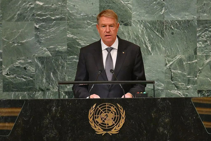 罗马尼亚总统克劳斯·约翰尼斯&nbsp;资料图。图源：视觉中国