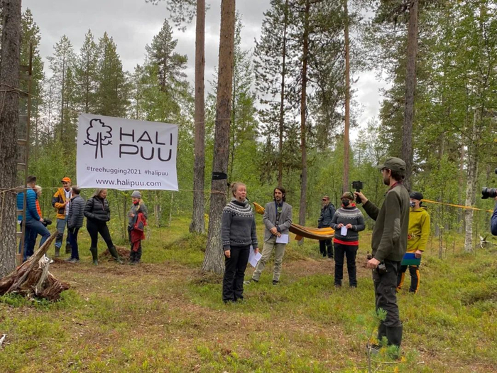 2021抱树世界锦标赛现场比赛。图片来源：VisitFinland