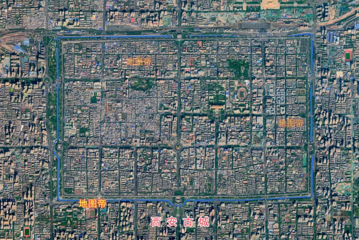 唐朝长安比现在西安古城大吗?看地图一目了然