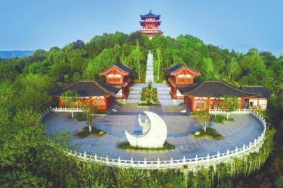 李白故居景区太白楼。