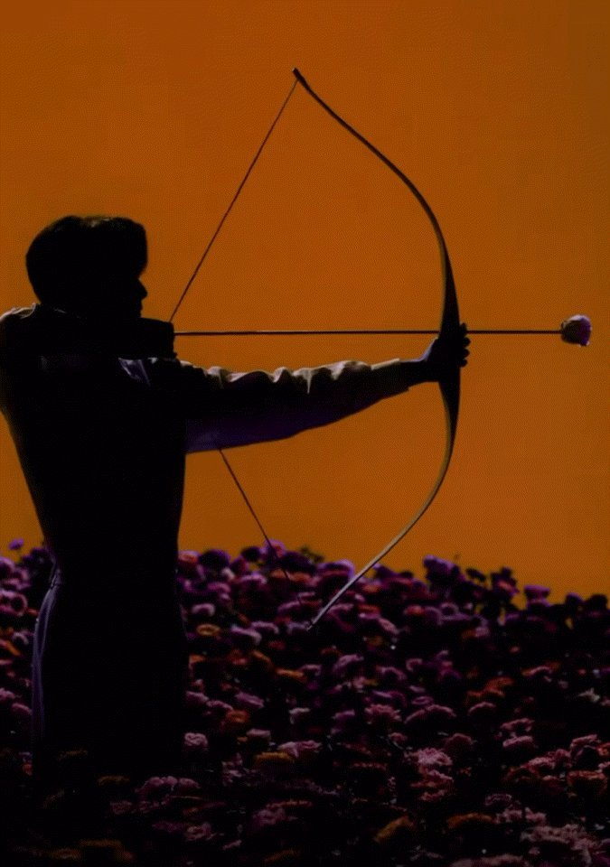 王鹤棣这套造型太好看了,穿白衬衫射箭,简直就是爱神丘比特!