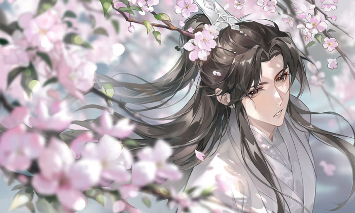 太美了!海棠花树下的师尊,楚晚宁绝美 lof:毛拖