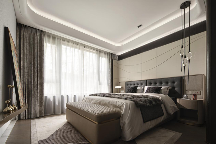 建面约170㎡户型样板间主卧实拍