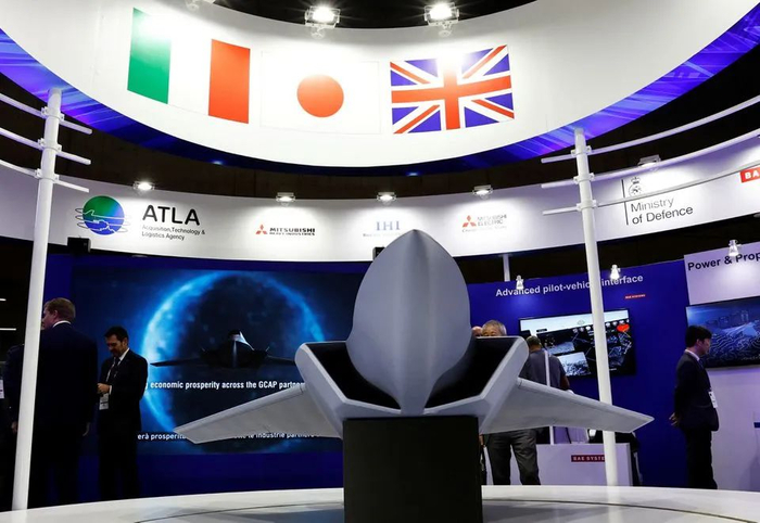 今年3月，日本东京举行的防务展上展出的GCAP计划模型。图自外媒