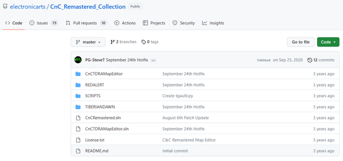 《命令与征服》及《红色警戒》原版游戏代码在GitHub上实现了开源，为的就是帮助玩家们更好地制作MOD