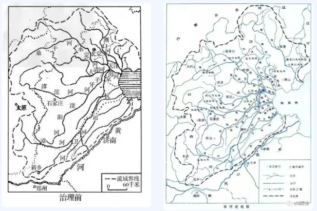 海河治理前后对比。图源：天津广播