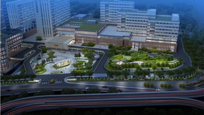 △青医附院崂山院区地下停车场效果图