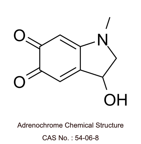肾上腺素红化学结构，图片来源：Wikipedia
