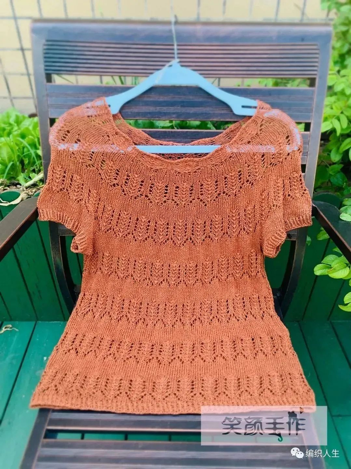 云清织精致百搭款女士镂空圆肩套头衫(附图解)|云清|花样|扁带_新浪