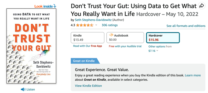 这本书在美国亚马逊网站上打出了4.3的成绩