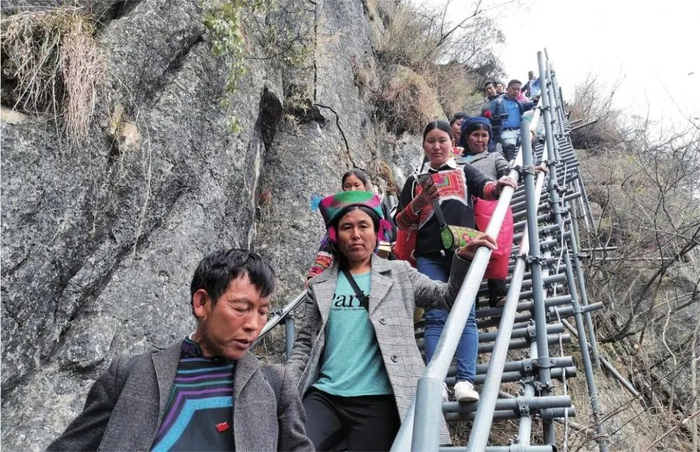 悬崖村钢筋梯道 受访者供图