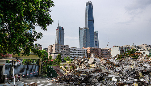2023年8月16日，广东东莞，“城中村”火炼树拆迁。图为火炼树村原来的一所幼儿园旧址。图片来源：视觉中国