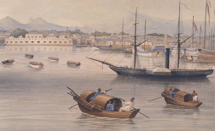 1875年，上海港口。