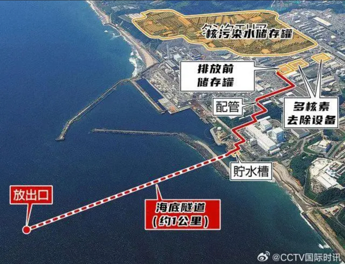 日本核污染水排海位置示意图