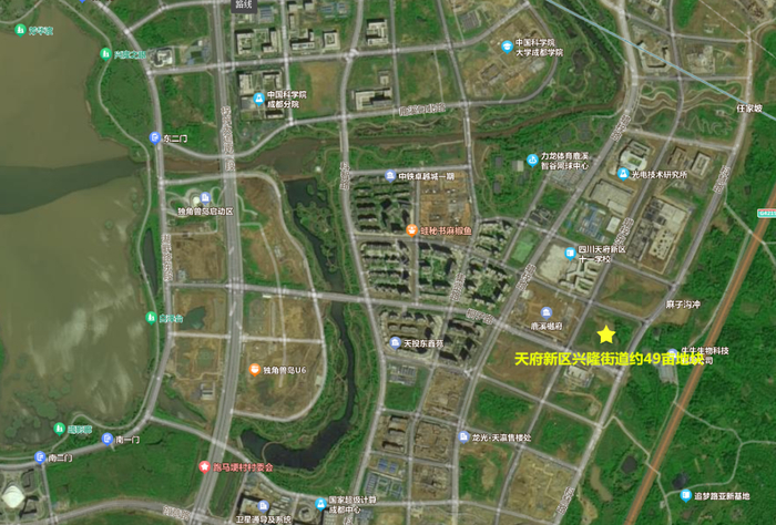 天府新区49.8亩地块区位示意图