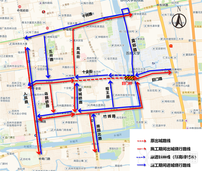 施工期间绕行交通组织图