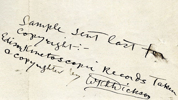 （爱迪生的助手迪克生向美国国会图书馆询问版权申请的状态，照片来源：WIPO）