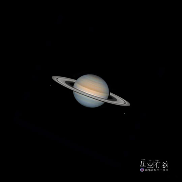 广东省天文摄影爱好者汉玲2023年8月4日在广东中山拍摄的土星特写。（本人供图）