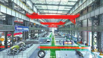 东方汽轮机总装数字化车间。