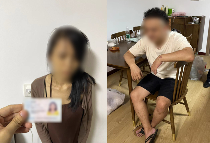 “自立门户”的嫌疑人苏某与其男友彭某。通讯员罗维舟 摄