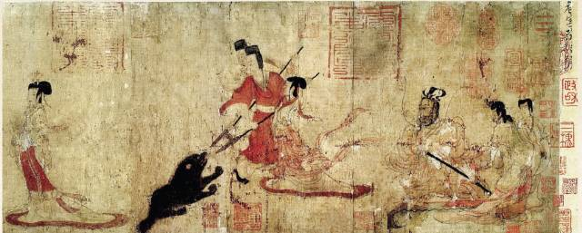 ▲《女史箴图：冯媛挡熊救驾》