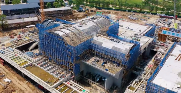 穹顶艺术中心主体结构封顶。（图源：合肥日报）