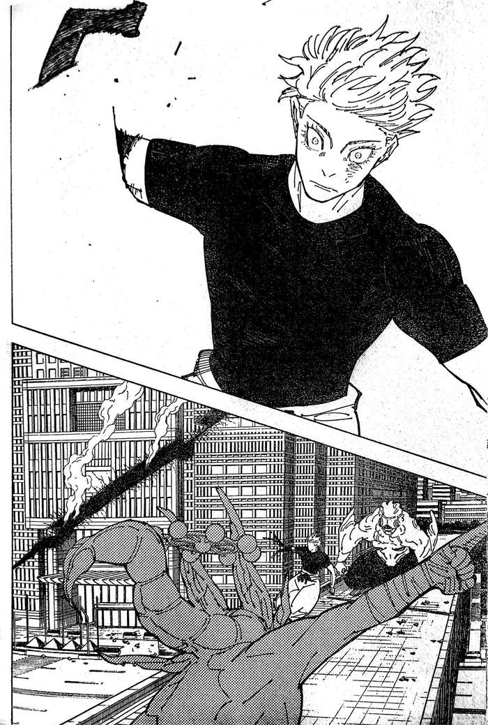 《咒术回战》漫画最新回,魔虚罗斩断了五条悟的右臂(在长了)