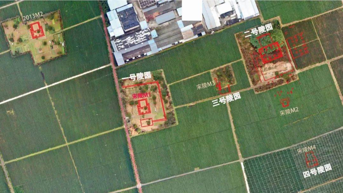 绍兴宋六陵陵园遗址分布示意图