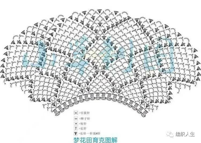 梦花田:镂空款钩针育克女士套头衫(附图解)