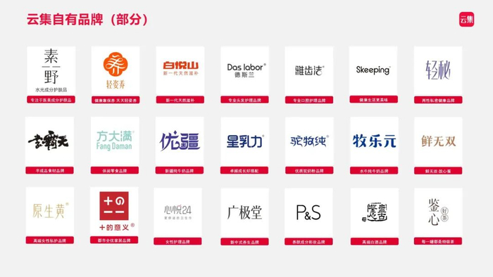 ▲云集一直在坚持培育自有品牌。