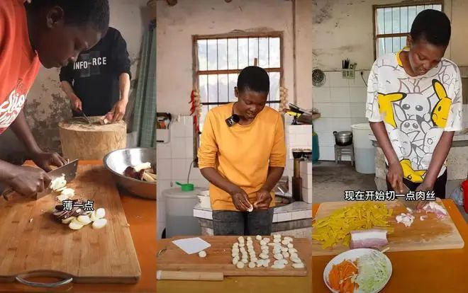 Rose和丈夫学做中国菜