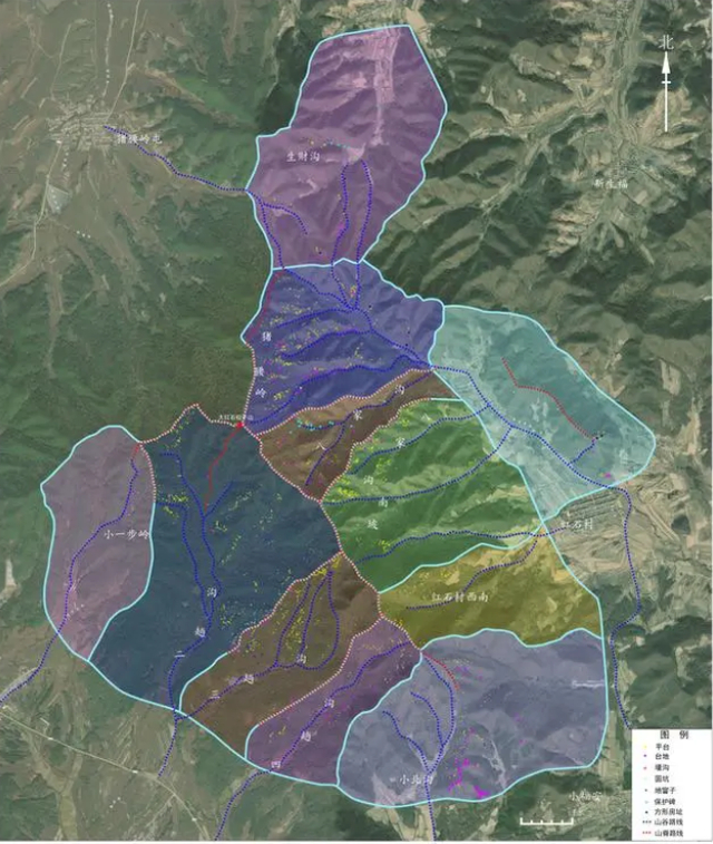 吉林磐石红石砬子抗日根据地遗址的分布图。受访者供图