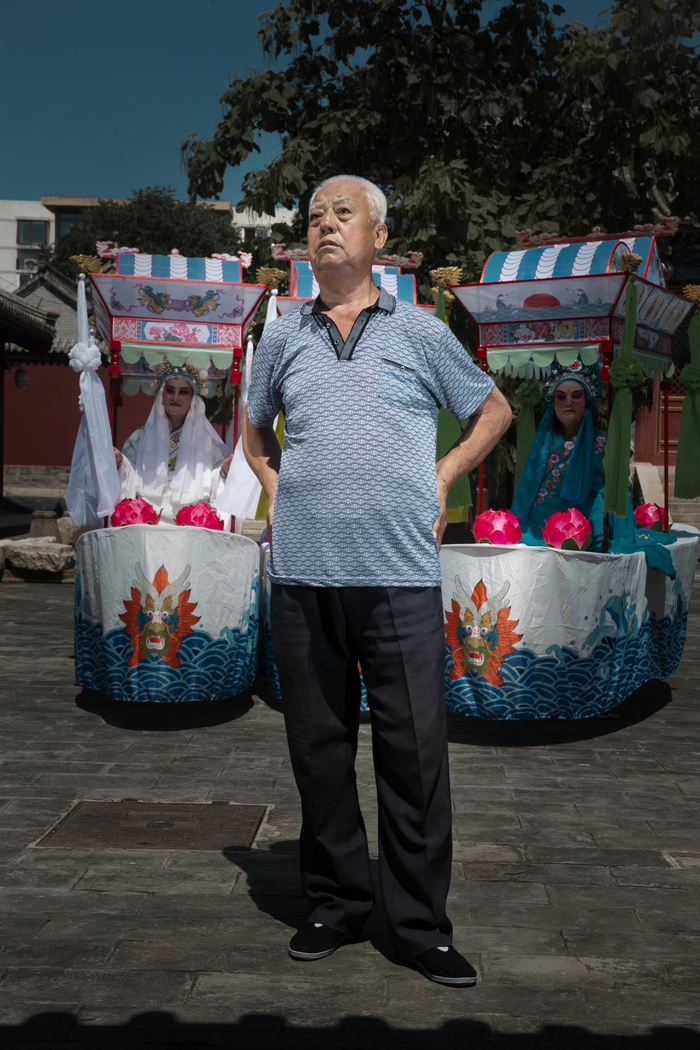 8月16日，延庆旱船国家级代表性传承人丁石锁。新京报记者 尹亚飞 摄