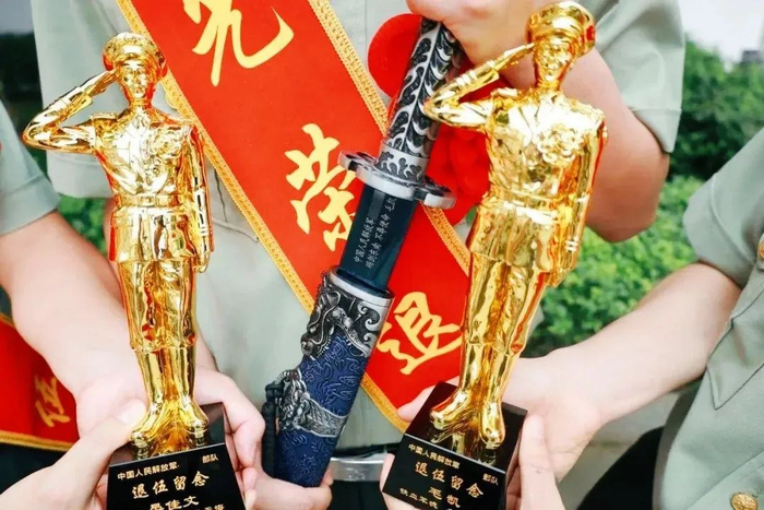退役士兵授剑仪式,太震撼!_新浪新闻