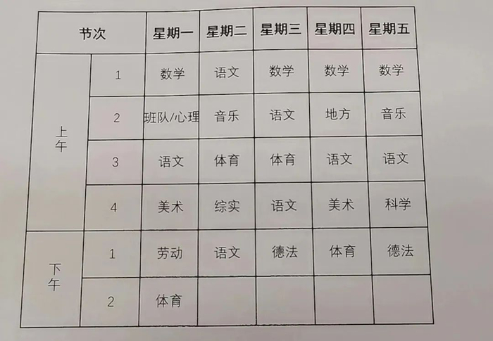 h学校2023新一年级课表:g学校2023届新一年级课表:部分公办学校课表
