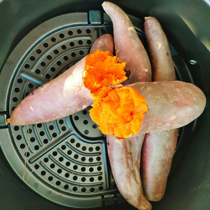 自制烤地瓜，图片拍摄：谷传玲