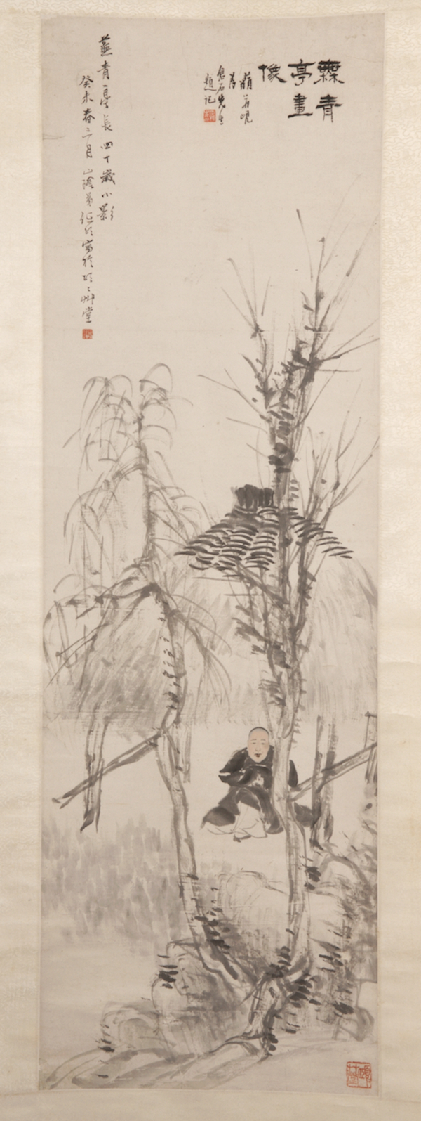  任伯年 芜青亭长图轴 纸本 纵125厘米 横39厘米 安吉县博物馆 藏