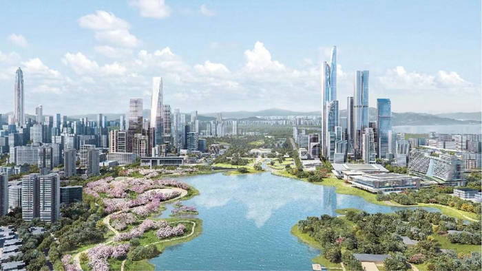 ▲香蜜湖新金融中心效果图。图源：深圳发布