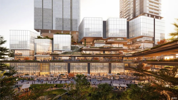 ▲商业文娱配套效果图。图源：金地环湾城